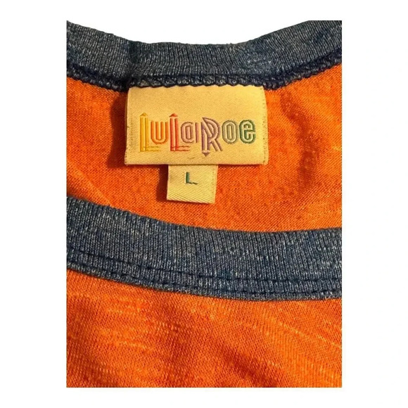 LuLaRoe Women's Randy Raglan Sleeve T-Shirt‎ Multicolor Size Large Casual Top - Picture 4 of 8